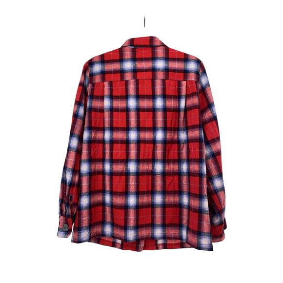 Pendleton Womens M Red Plaid 49er Jacket 100% Virgin Wool Limited Edition #5744 - Picture 6 of 9